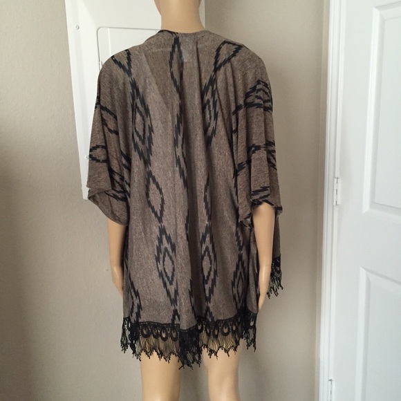 UPTON taupe and black printed cardigan - Picture 6 of 6